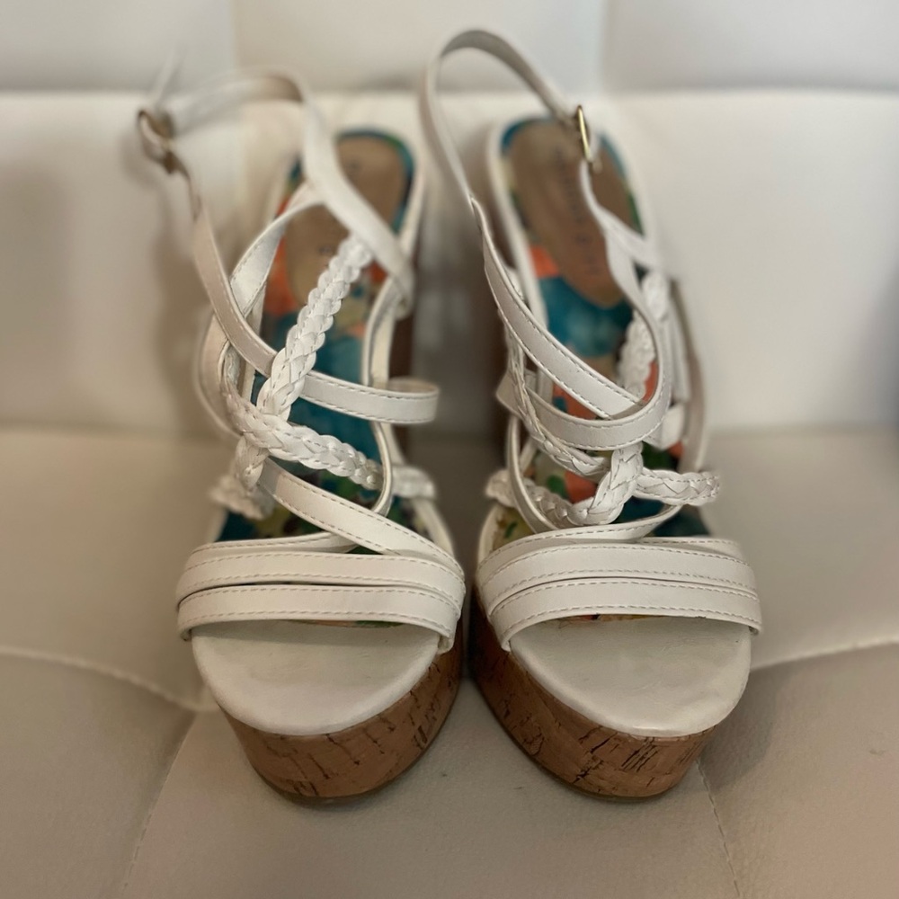 Steve Madden (Madden Girl) White Wedges